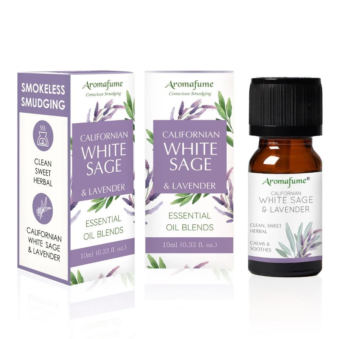 White Sage & Lavender Essential Oil Diffuser Blend by Aromafume