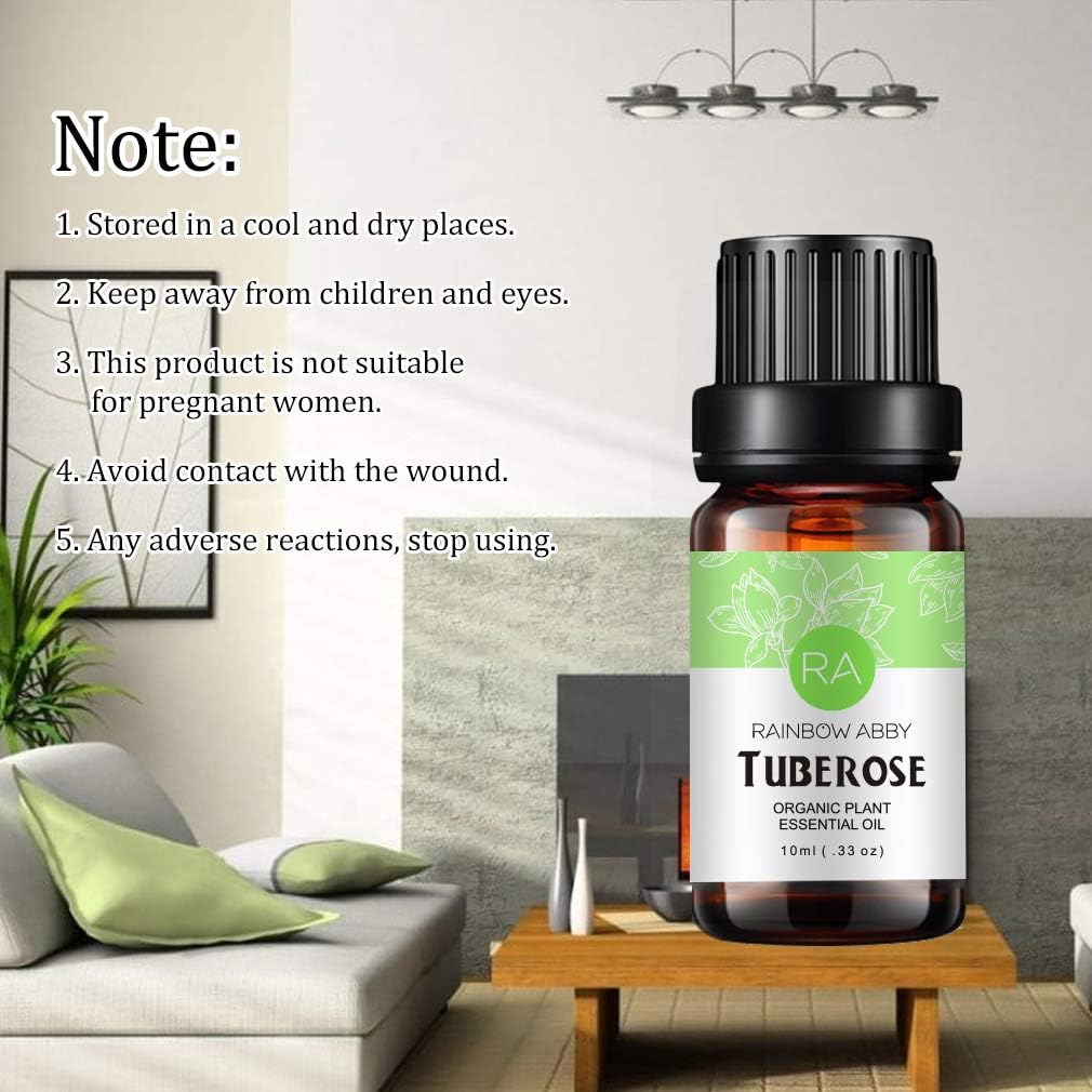 2 Pack Tuberose Essential Oil 100% Pure Oganic Plant Natrual Flower Essential Oil for Diffuser Message Skin Care 2X10ML