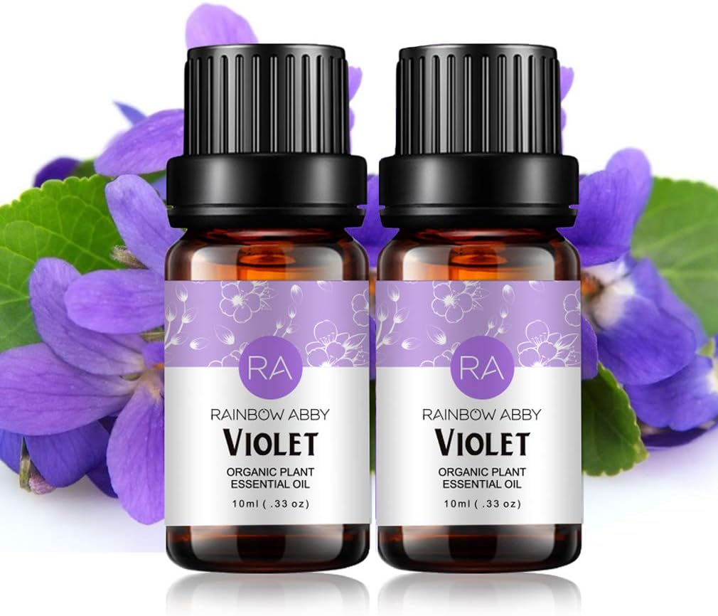 2-Pack Violet Essential Oil 100% Pure Oganic Plant Natrual Flower Essential Oil for Diffuser Message Skin Care - 10ML