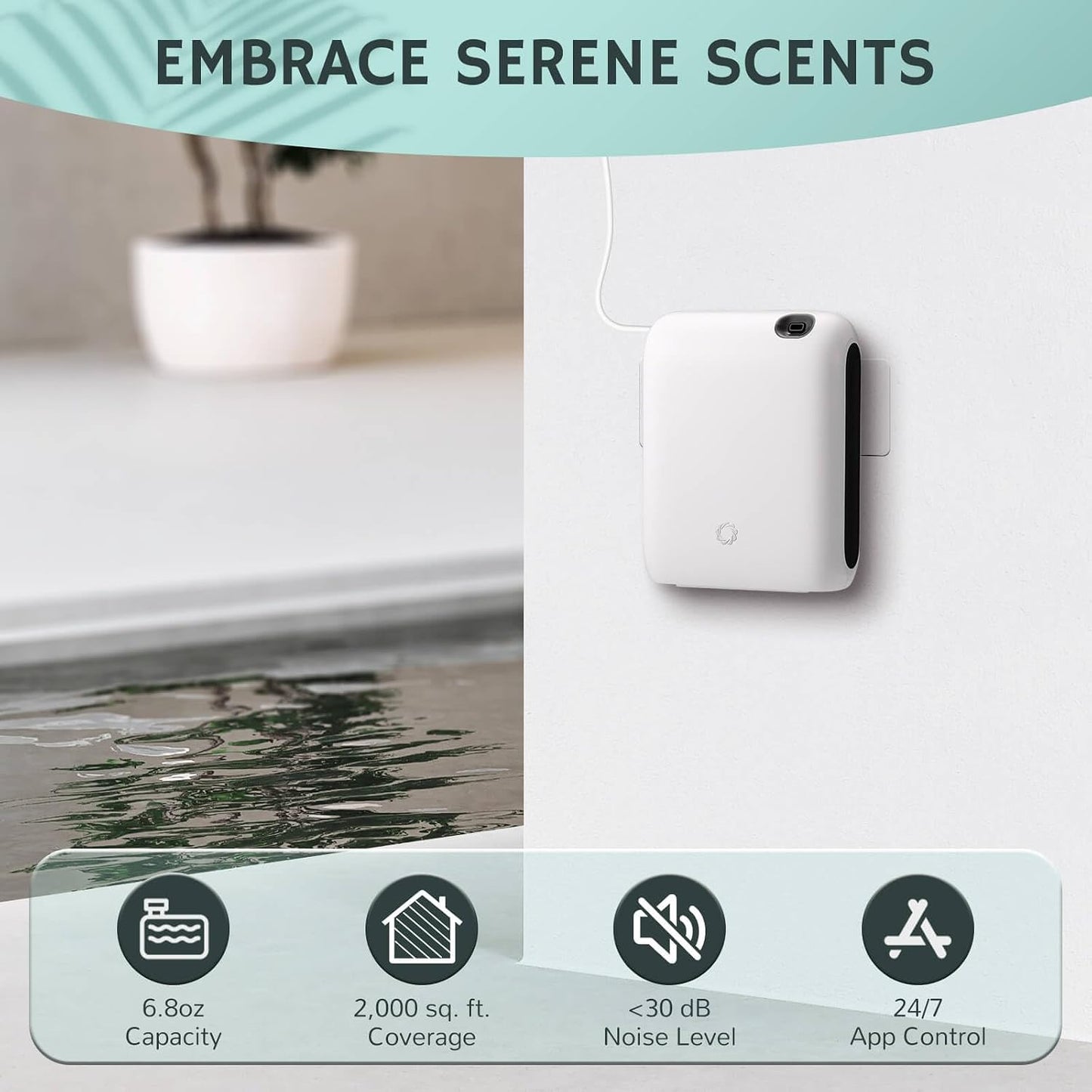 Airthereal Portable Nebulizing Scent Air Machine, 200ml Waterless Fragrance Diffuser with Cold Air Technology and Smart App Controlled - Coverage Area up to 2000 sq ft. for Large Room, Office, Hotel