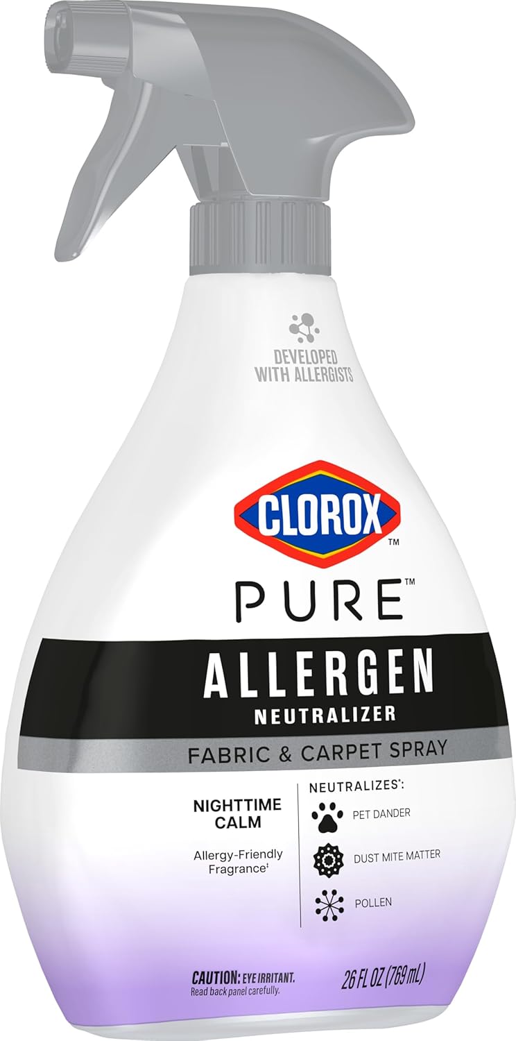 Clorox PURE Allergen Neutralizer Fabric and Carpet Spray, Nighttime Calm, 26 Fluid Ounces