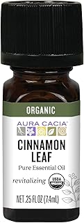 Aura Cacia Organic Cinnamon Leaf Essential Oil, 0.25 Ounce