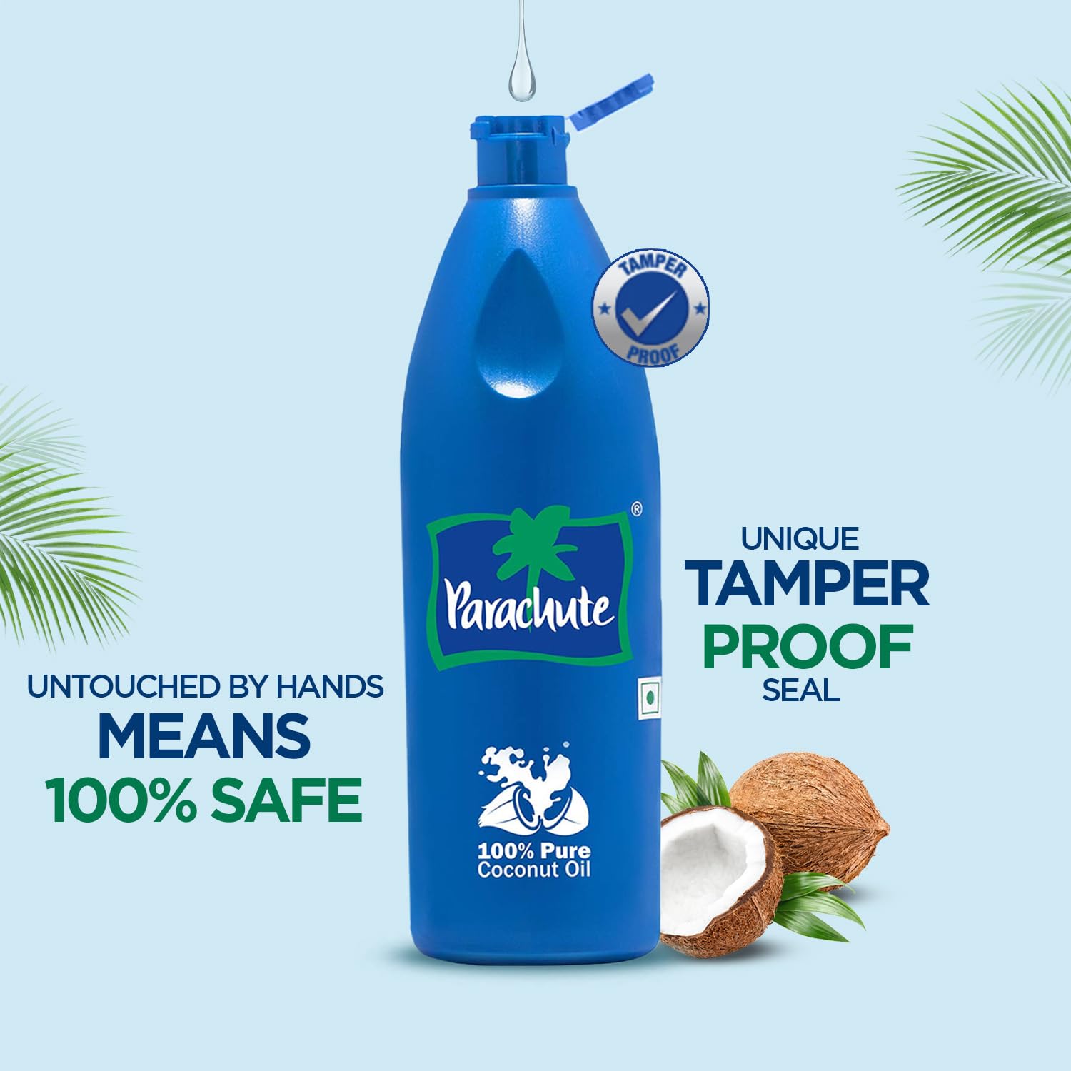 Parachute Coconut Oil| 100% Pure & Natural| Unrefined Coconut Oil| No Chemicals & Preservatives| Fresh Long Lasting Aroma| Untouched By Hands| 15 Fl Oz | Pack of 2