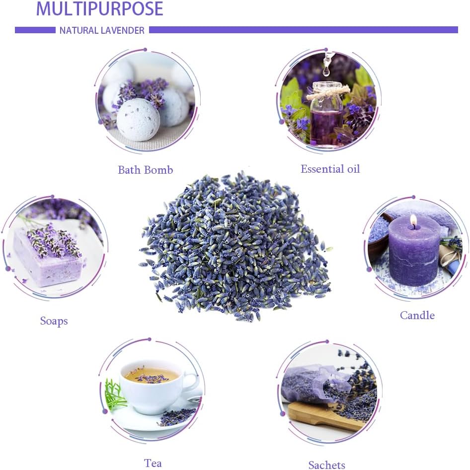 OneDove 1 Pounds Lavender Buds Dried Flowers,100% Natural Dried Lavender Buds, Ultra Blue Grade (1 Pounds)