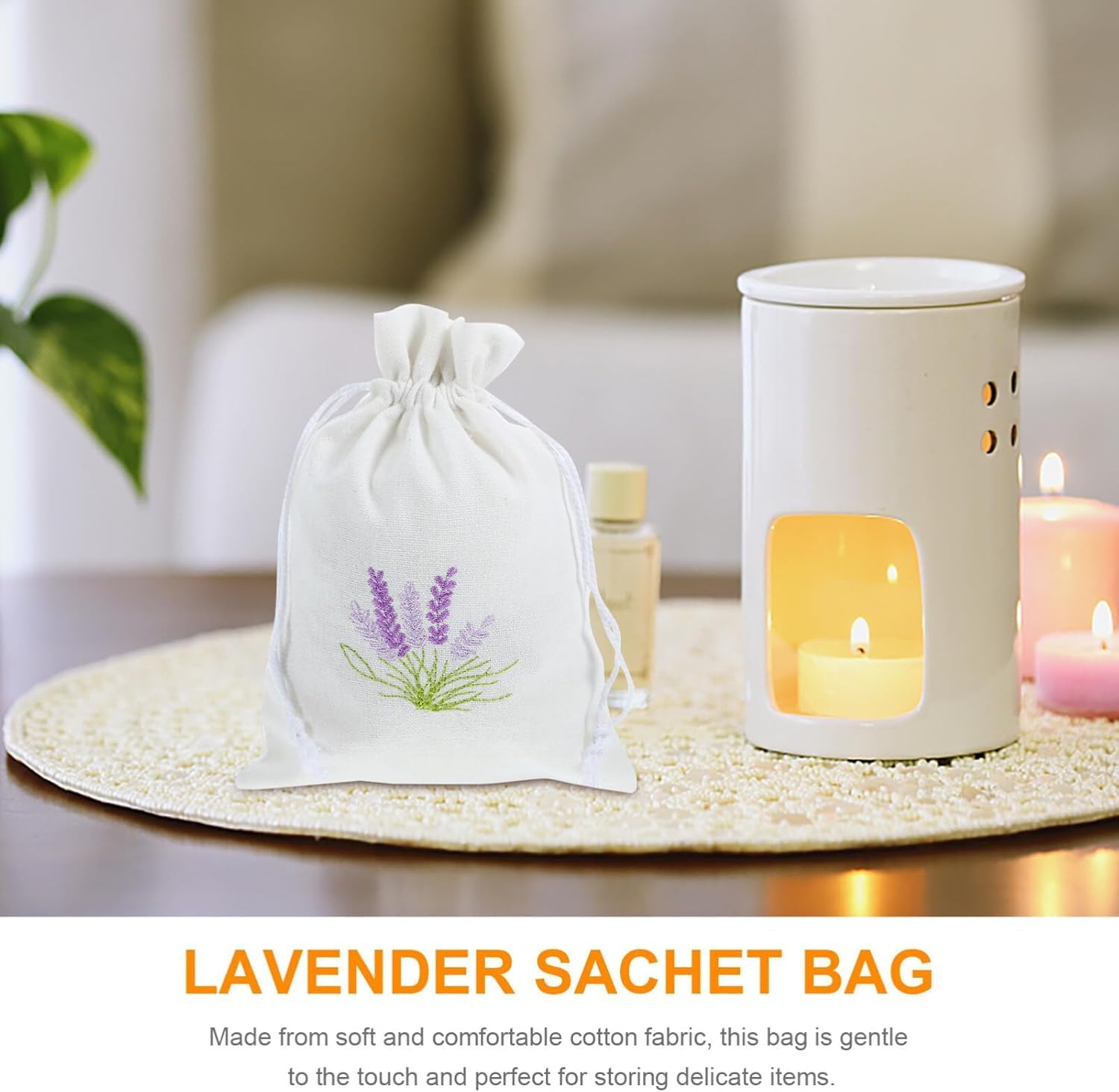 10pcs Sachet Storage Bags-Multi-Purpose Sachet Storage Bags with Lavender Pattern, and Durable for Travel, Crafts, Organizing Small Items