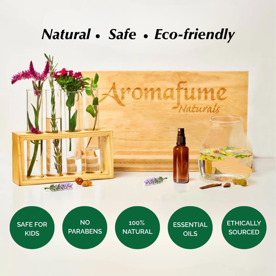 Lavender & Chamomile Room, Linen & Pillow Spray by Aromafume | 100ml/3.38 fl oz | with Pure Lavender Essential Oil | Aromatherapy Spray for Relaxation | Air Freshener