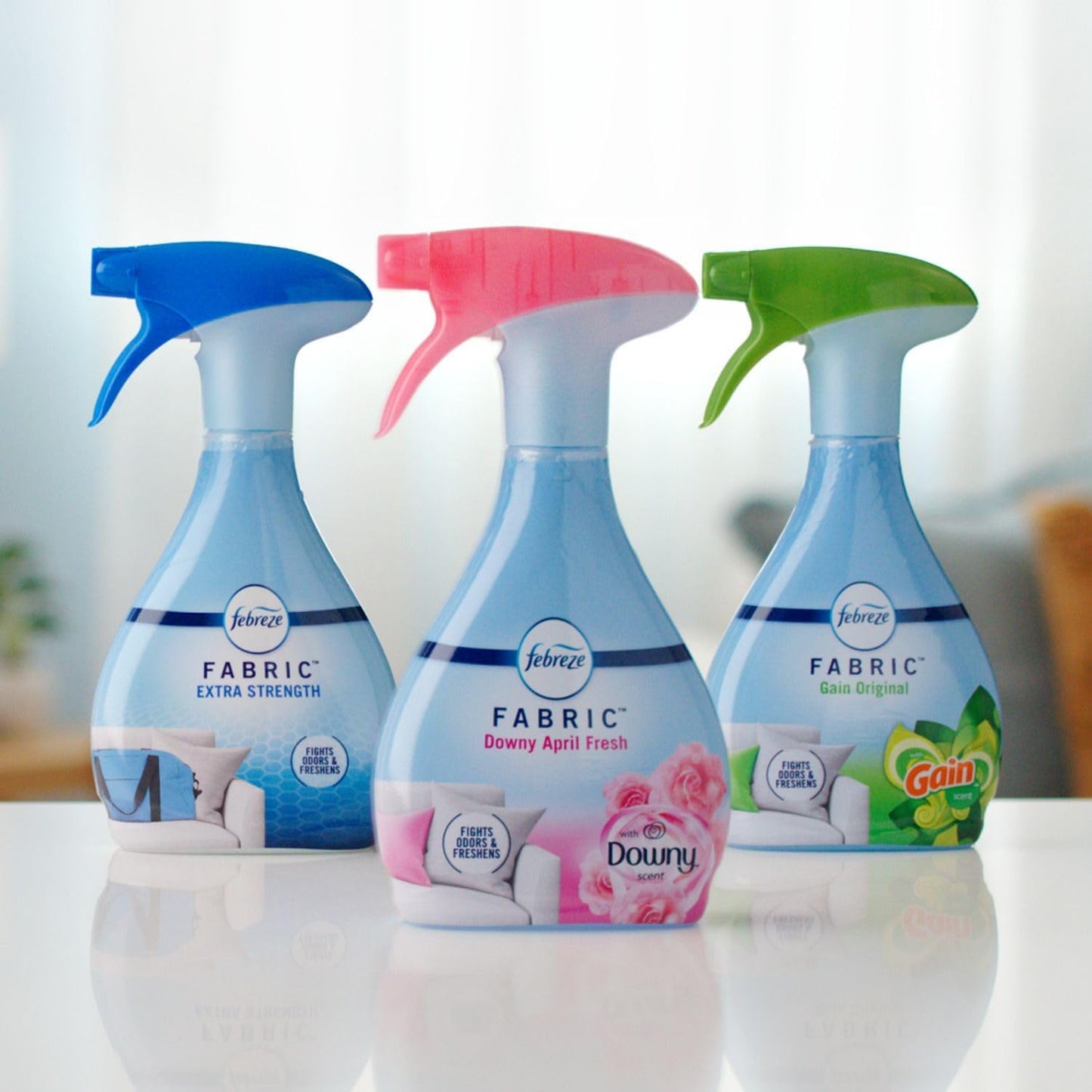 Febreze Fabric Spray Air Freshener, Odor-Fighting Fabric Refresher, Sneaker Balls Alternative, Couch Cleaner, Linen Spray, Multi-Use, Downy April Fresh Scent, 23.6 fl oz