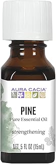 Aura Cacia Pine Essential Oil, Pure Pinus Sylvestris Oil, Cleansing, Invigorating Aromatherapy for Home, Diffusers, and Body Care Blends | 0.5 Fl Oz (Pack of 1)