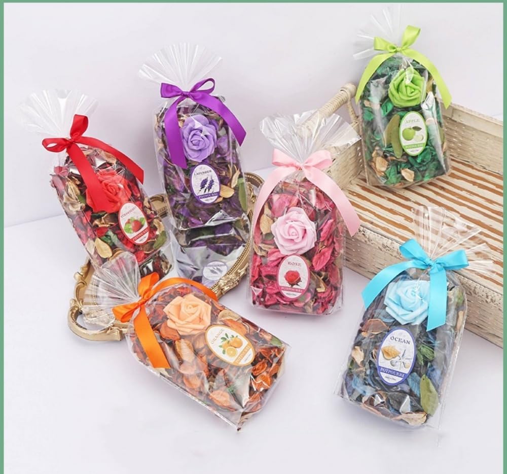 Potpourri Bags,Home Fragrance Sachet Petal,Potpourri Bowl Filler,vase Filler for Families, Weddings, Cars, Coffee Shops, etc Decoration, 2 Bags/10oz (Citrus)