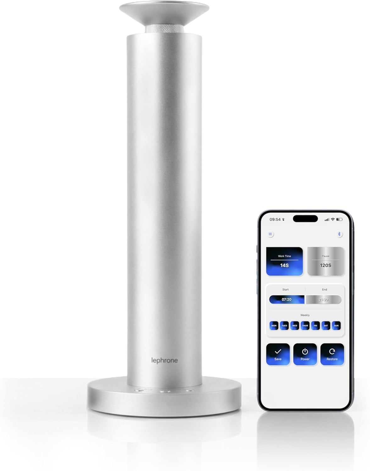 Waterless Essential Oil Diffuser with Smart App | Nebulizer, Aroma Diffuser, Fragrance, Scent Air Machine, 50 ml, Remote, Cold Air Diffuser, Aromatherapy for Home Scenting, Portable