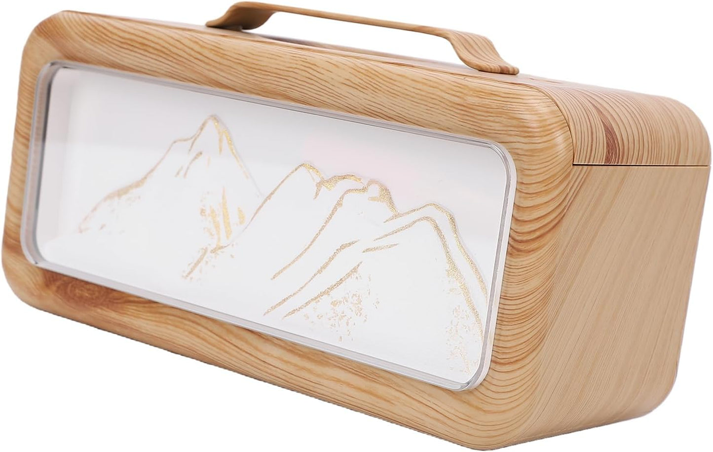 Essential Oil Diffuser Humidifier 600ml, Dual Spray Cool Mist Aromatherapy Diffuser with Light, Portable Fragrance for Home Bedroom Office, Light Wood Grain