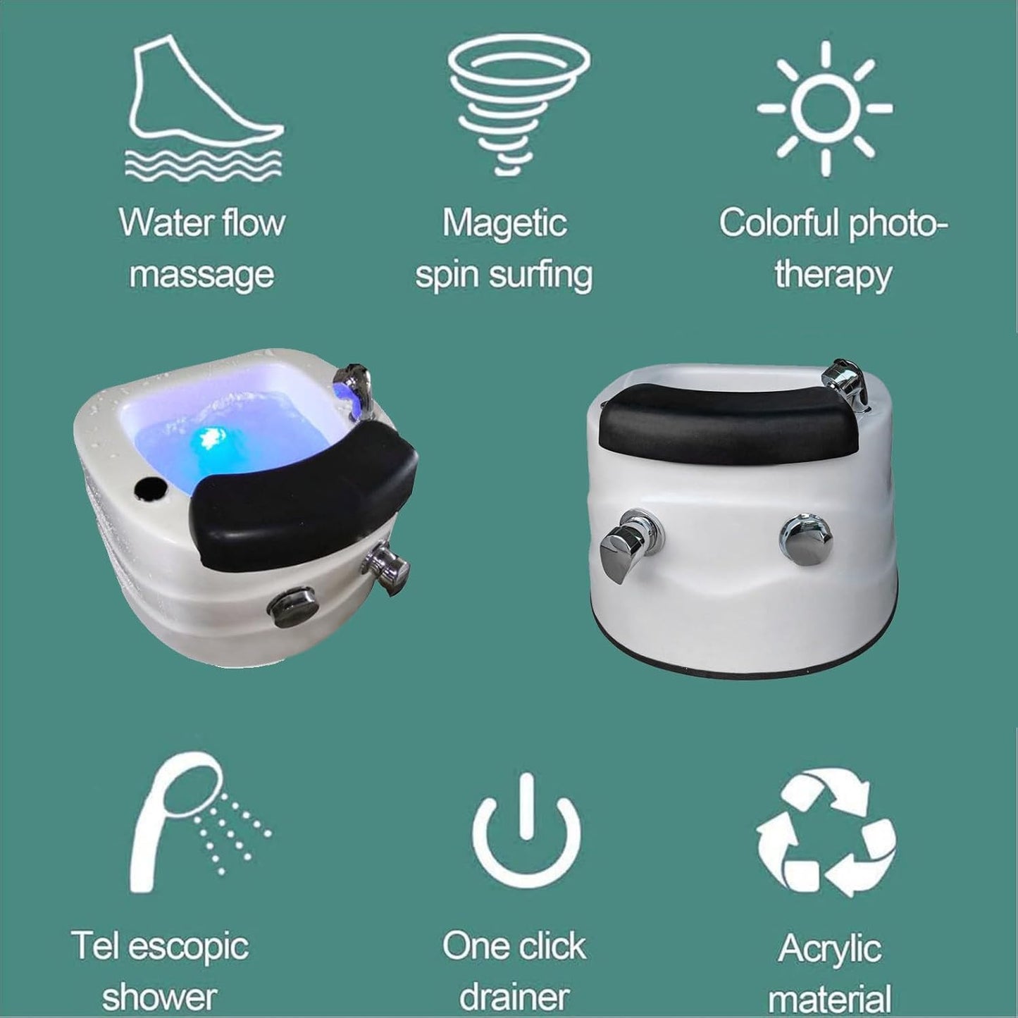Foot Spa Massager,Bubble Bath Spa,Health Equipment,Foot Bath Sink Massage,Long-Lasting Heat Insulation,Seamless Antibacterial Design,Body Recovery Equipment,A