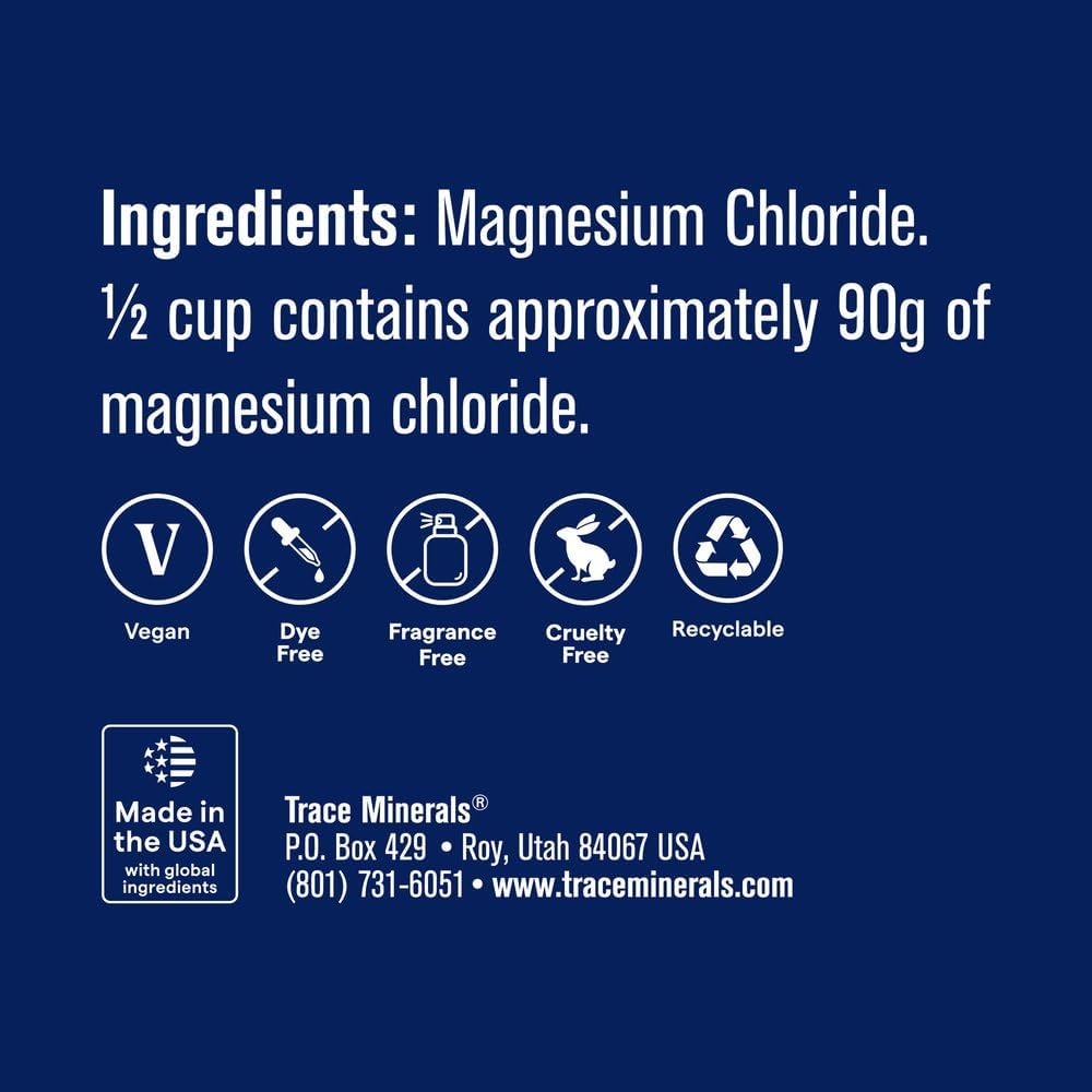 Trace Minerals Magnesium Bath Flakes, Unscented, 25.4 oz