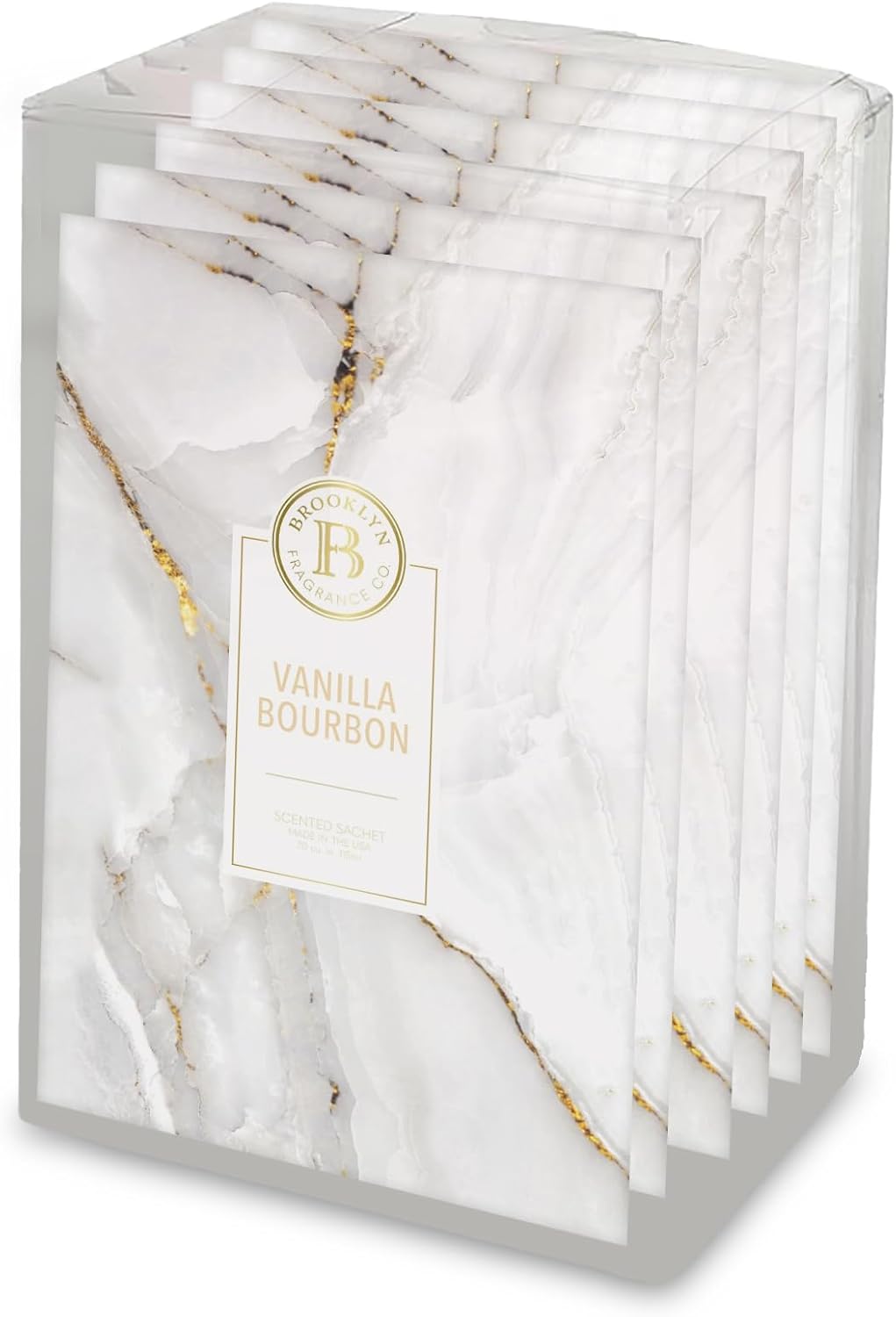 Brooklyn Fragrance Co- Marble - Vanilla Bourbon – Home Fragrance Aromatic Sachets: Premium Long-Lasting Aroma, for Drawers Dressers Closets Car Kitchen,