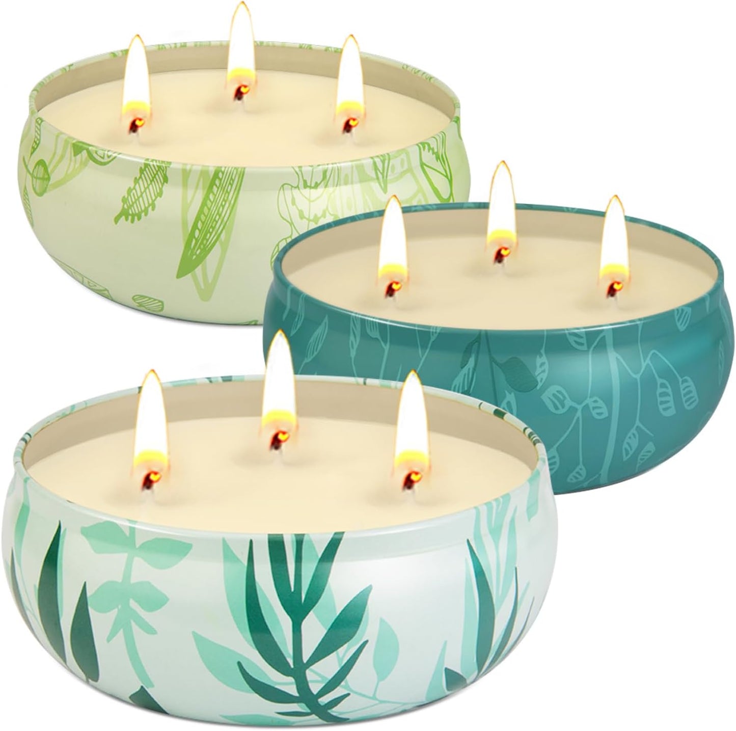 Citronella Candles Outdoor, Large Citronella Candle Outdoor for Patio, 3 Pack 12oz Summer Candle Bulk for Home Garden Yard Camping Party Indoor Outside Decorative, 210 Hours Long Burning, 3 Wick