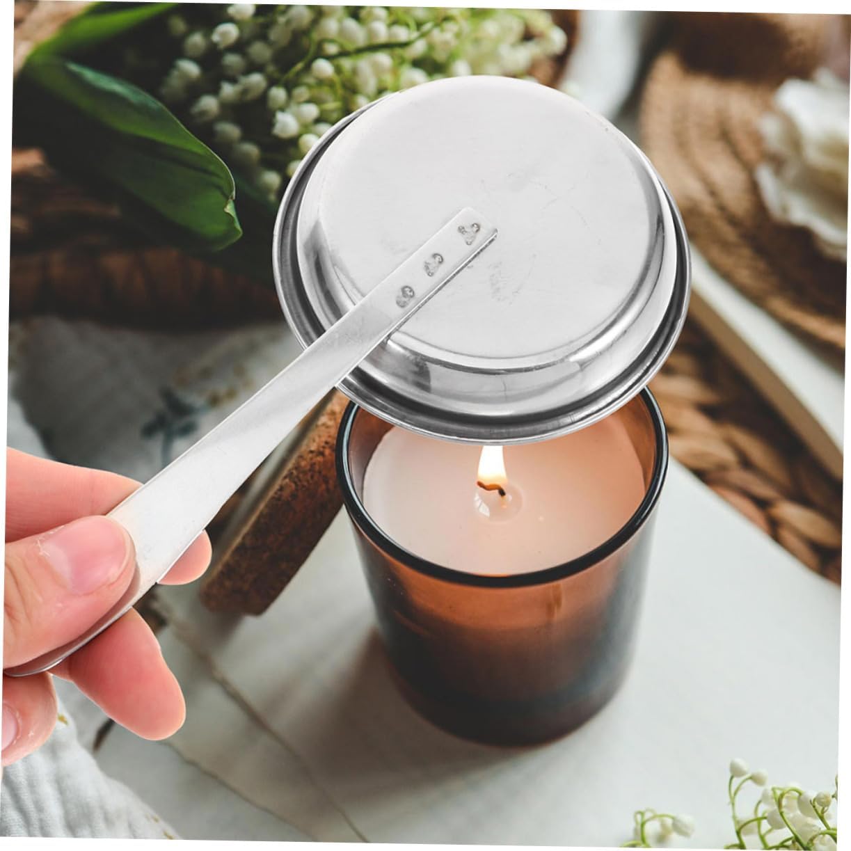 5pcs Stainless Steel Candle Snuffer Set Multi-Functional Candle Accessory for Home Safety