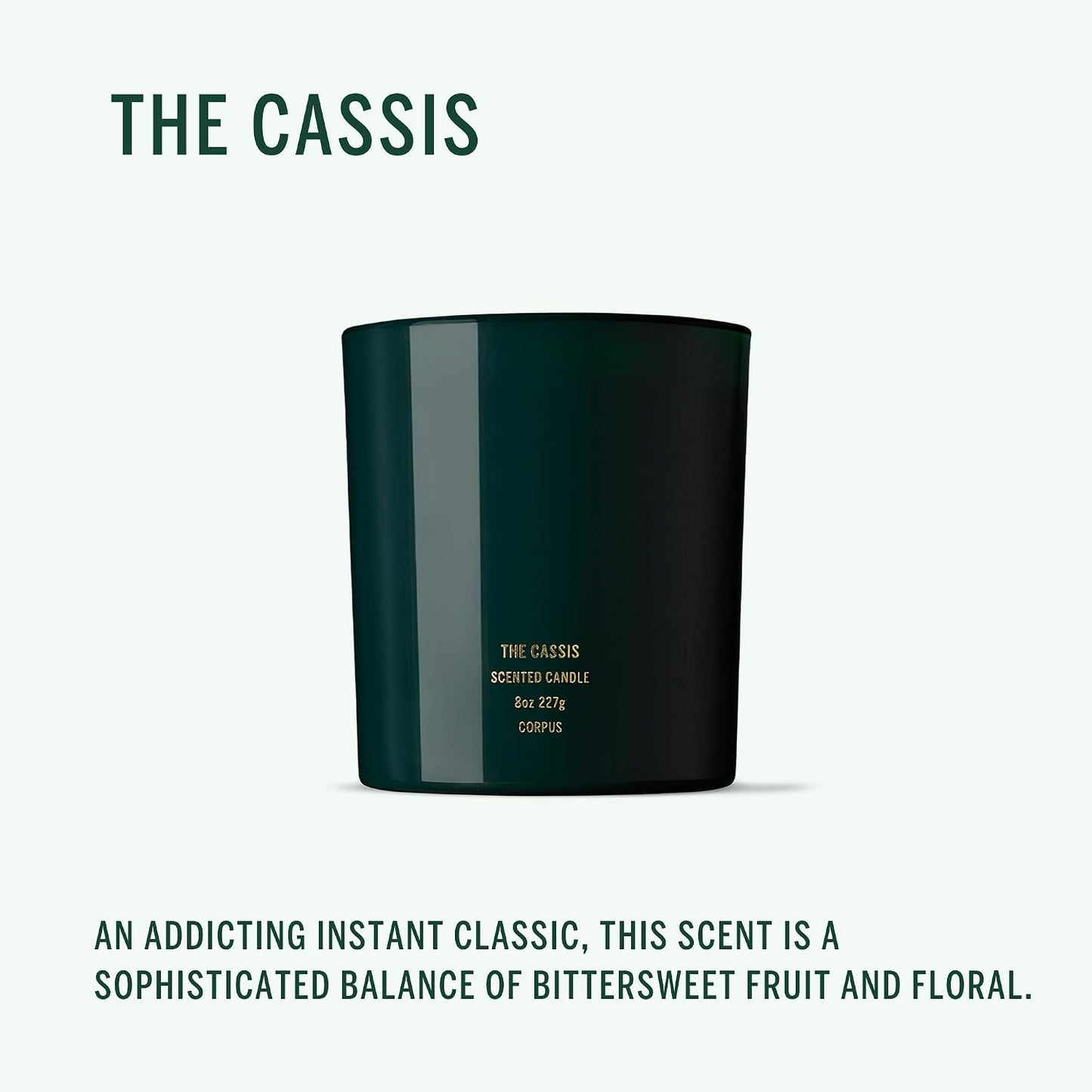 Corpus - The Cassis Luxury Scented Candle | Hand-Poured in the USA with Renewable Soy Wax | 100% Cotton Wick | Long-Lasting 60+ Hour Burn Time (227 g/ 8 oz)