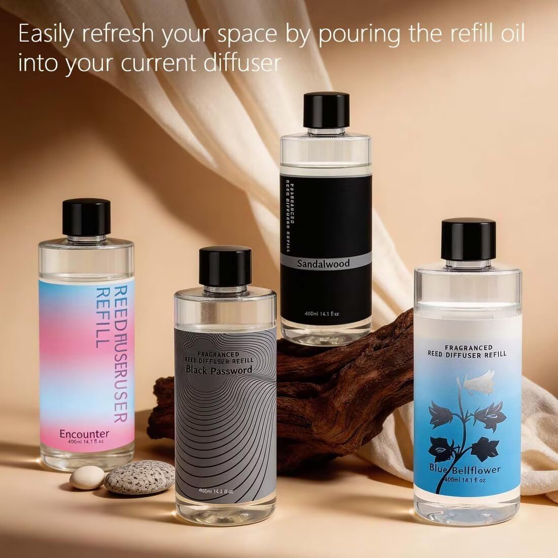 Scent Diffuser Oil Refill | 6.76 fl oz(200ml) Home Fragrance Defusers | Scented Aroma Essential Oil Reed Diffuser Orange Blossoms 200ml