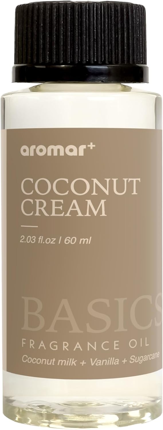 Aromar+ Fragrance Oil – Coconut Cream – Luxury Hotel Scent Experience with Coconut Milk, Vanilla & Sugarcane – for Waterless Diffusers – Long-Lasting Home Aroma – 2oz/60mL