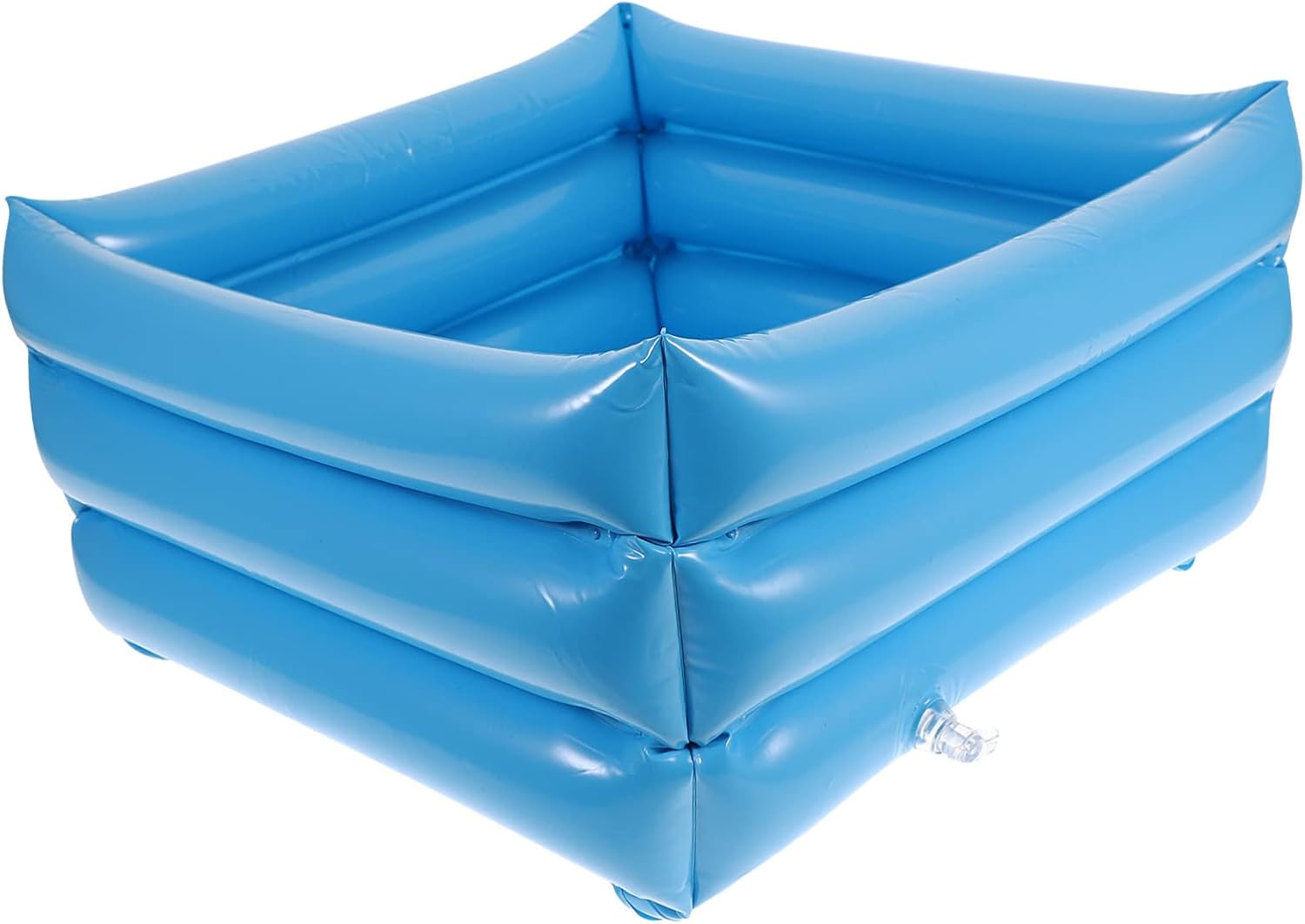 Healeved Inflatable Foot Cleaning Container Portable Pedicure Tub with Drainage Hole Foldable PVC Basin for Family Travel Patient Care Foot Soak