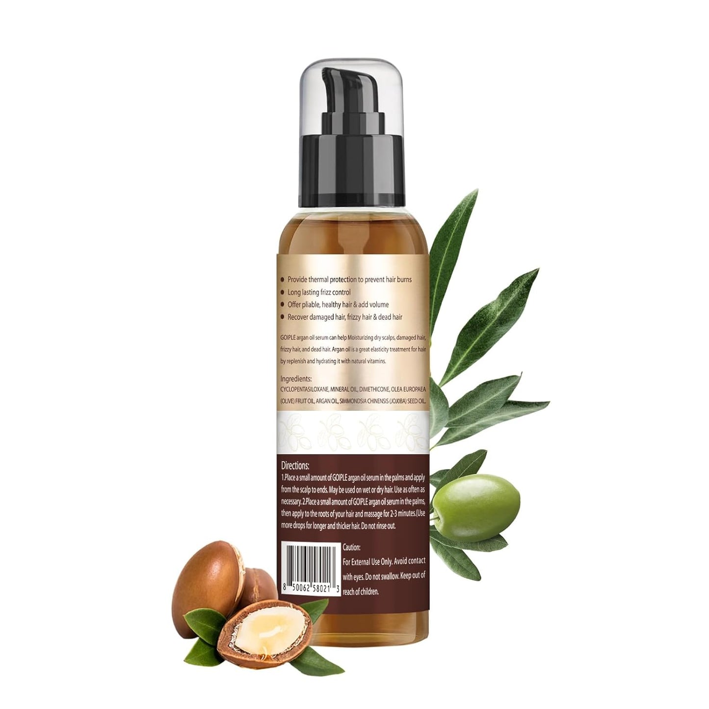 Argan Protein Hair Oil Serum Argan Oil Styling & Moisturizing Oil - Anti Frizz Control Nourishes & Repair Argan Oil for Dry Damaged Hair & Sclap Heat Protectant Serum for Shine Prevent Hair Burns