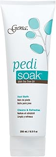 Gena Pedi Soak Foot Bath with Tea Tree Oil – Cleansing Foot Soak for Dry, Tired Feet, Softens Calluses and Deodorizes, Athletes Foot & Pedicure Spa Treatment, 8.5 fl oz