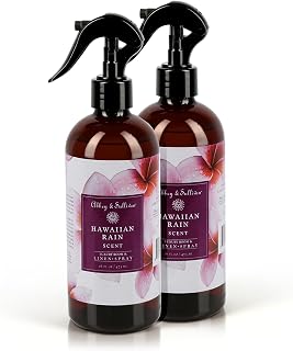 Abbey & Sullivan Linen Spray, Hawaiian Rain, Fabric Freshener and Fragrance Room Spray, Pack of 2, 16 oz