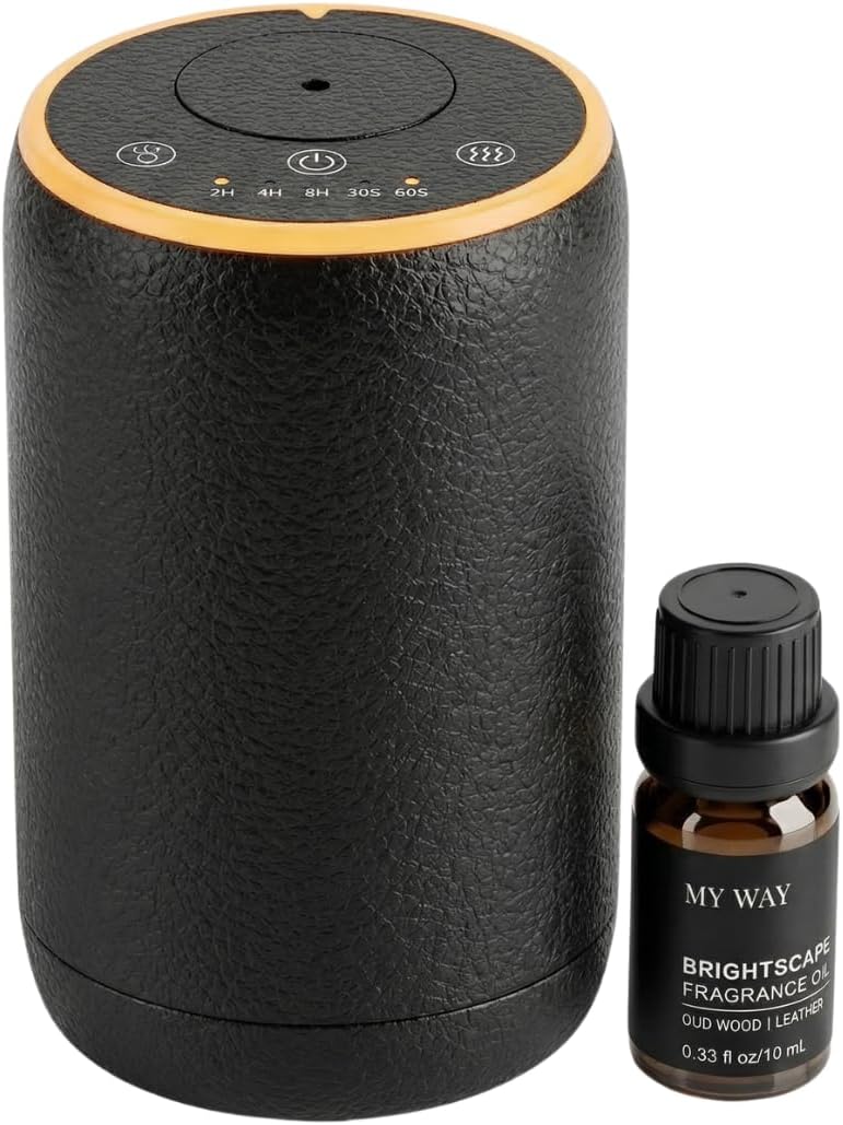 Waterless Scent Machine for Home – Luxury Cold Air Nebulizing Diffuser – Premium Textured Design with 7-Color LED – Optimized for Hotel Collection Fragrance Oils & Essential Oils