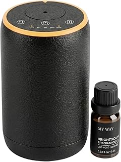 Waterless Scent Machine for Home – Luxury Cold Air Nebulizing Diffuser – Premium Textured Design with 7-Color LED – Optimized for Hotel Collection Fragrance Oils & Essential Oils