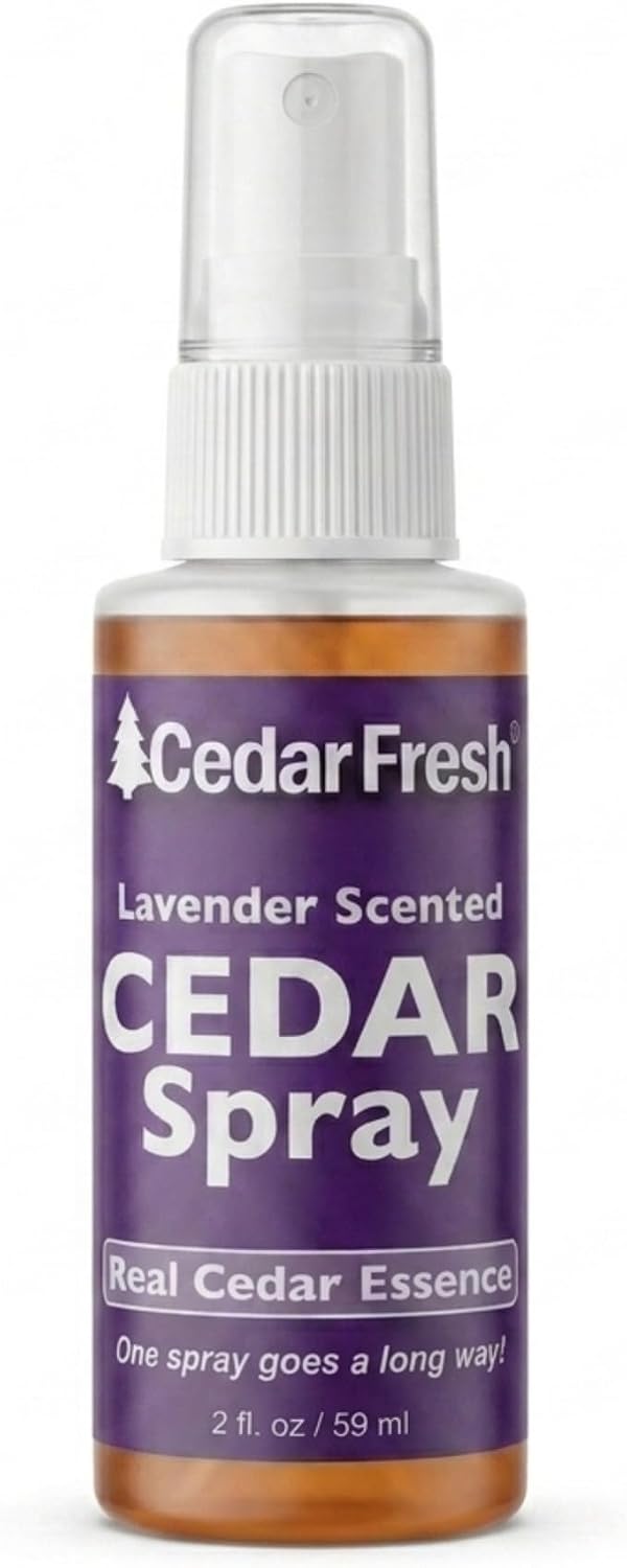 Household Essentials CedarFresh Lavender Cedar Power Spray, 2-Ounce Concentrated Essence for Blocks, Hangers, Closets, Drawers, Chests & Wardrobe Freshening