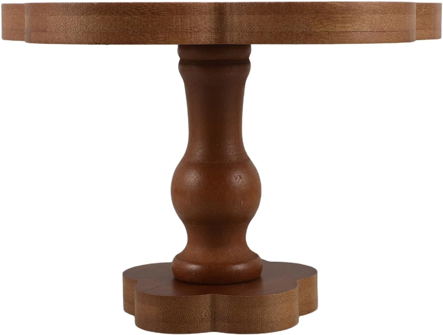 Holibanna Wooden Aromatherapy Candle Tray with High-Stand Floral Edge, 19x13cm Decorative Wood Trinket Dish for Jewelry Storage and Home Décor Centerpiece