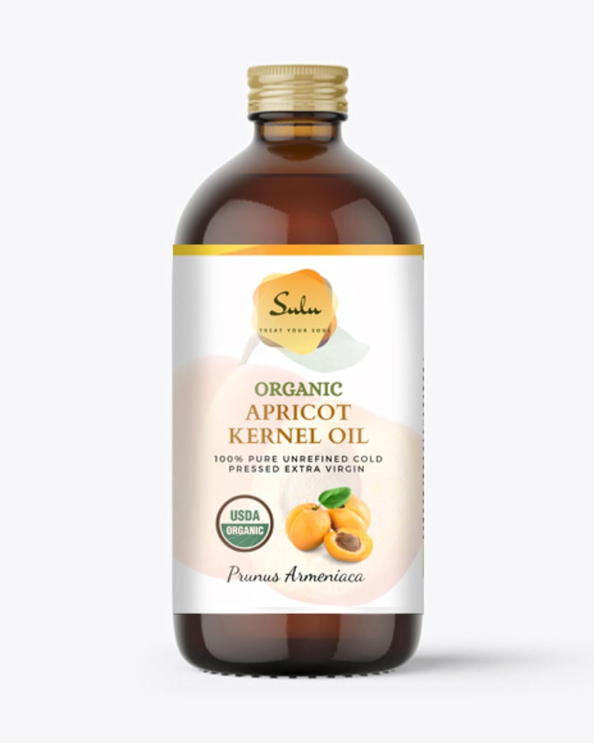 Apricot Kernel Oil- USDA Organic Cold Pressed Unrefined (16 oz)