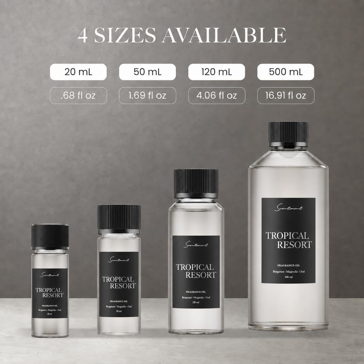 Scentiment Tropical Resort Diffuser Oil - Premium Hotel Scent with Notes of Bergamot, Magnolia & Oud Home Scent, Hotel Fragrance Oil Diffuser Refill - 0.68 fl oz (20 mL)