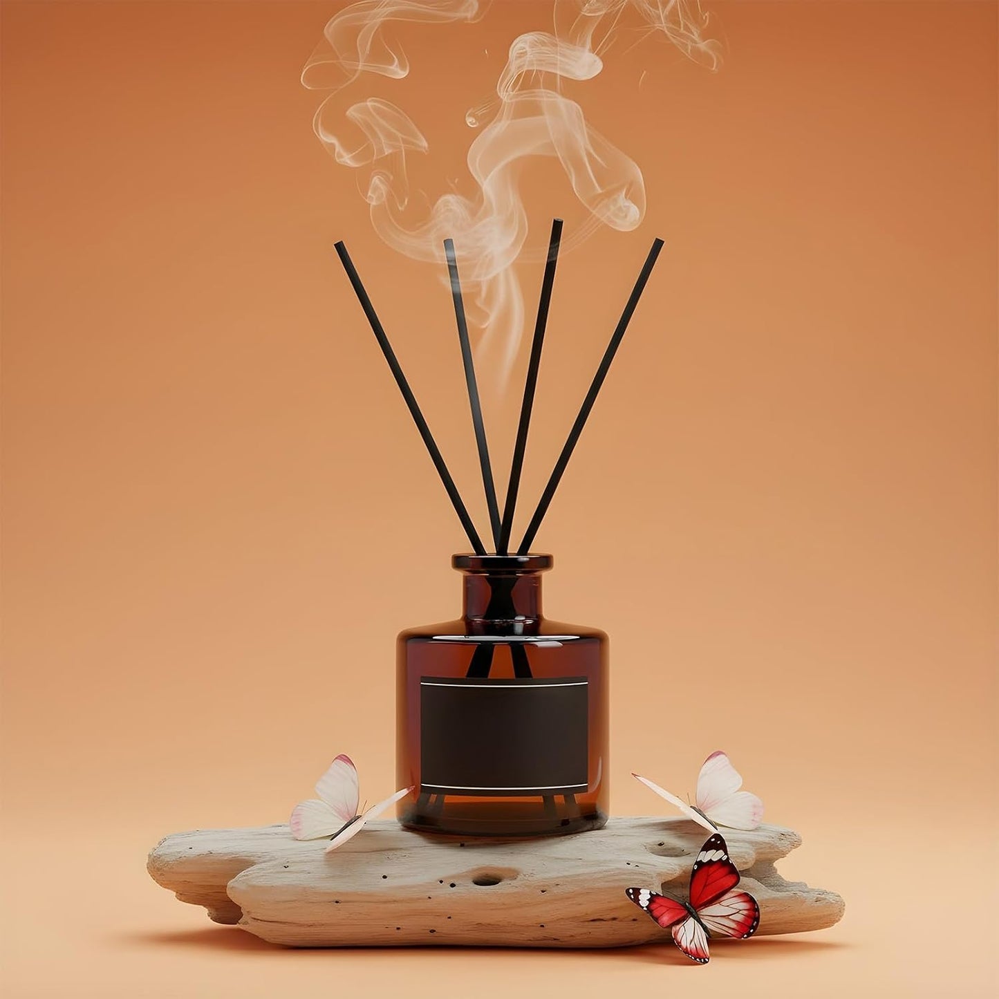 200 PCS Black Reed Diffuser Sticks 7 Inch Black Fibre Reeds for Diffusers Replacement Reed Sticks for Oil Diffuser Stick Refill for Aroma Fragrance Home Office Spa and Bathroom