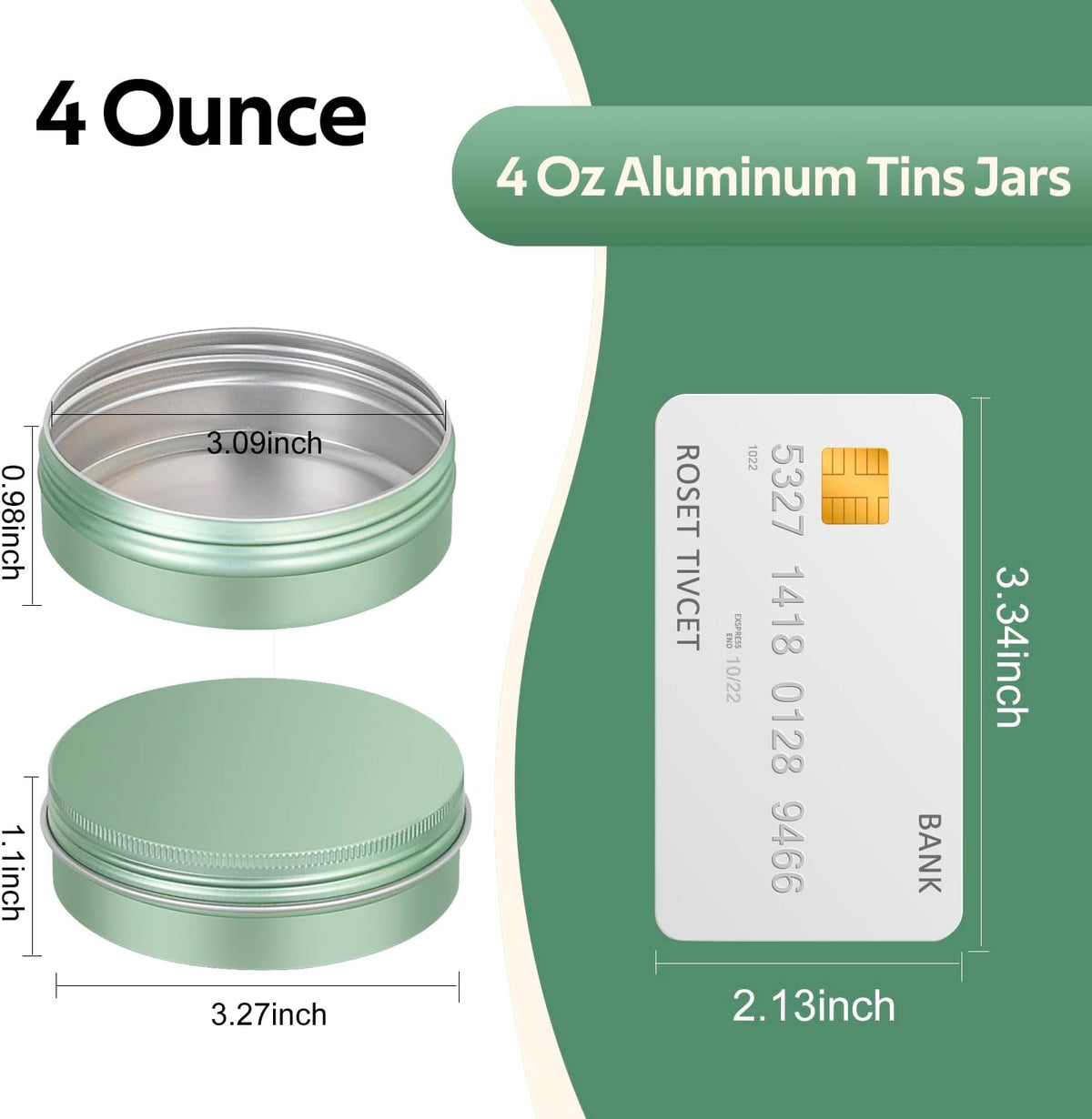 YQ 24 Pack 4 oz Tins for Salves