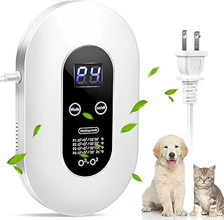 Ozone Odor Eliminator for Strong Odor 99% Cat Litter Deodorizer Dog Poof Odor Removal Air Ionizers Home Plug-in Air Purifier for Bedroom, Toilet, Kitchen, Pets, Shoe, Smoke, Formaldehyde Air Freshener