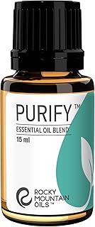 Rocky Mountain Oils Purify Essential Oil Blend 15ml - Organic, 100% Pure Blend with Lemongrass, Rosemary, Lavender, Myrtle, Citronella, and Tea Tree for Diffuser, Aromatherapy, Hotel, Spa