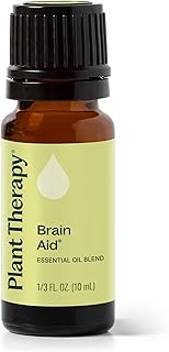 Plant Therapy Brain Aid Essential Oil Blend 10 mL (1/3 oz), 100% Pure & Undiluted, Aromatherapy for Focus, Concentration & Mental Clarity