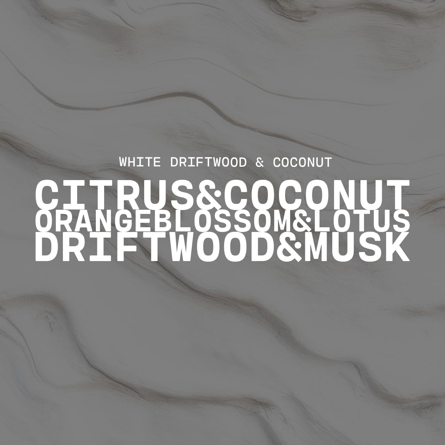 Milkhouse Candle Company White Driftwood & Coconut Soy Candle - Coconut Water | Mandarin Orange | Rosewater Scented - 16 oz Butter Jar with Lid, 65+ Hour Burn Time, Made in the USA