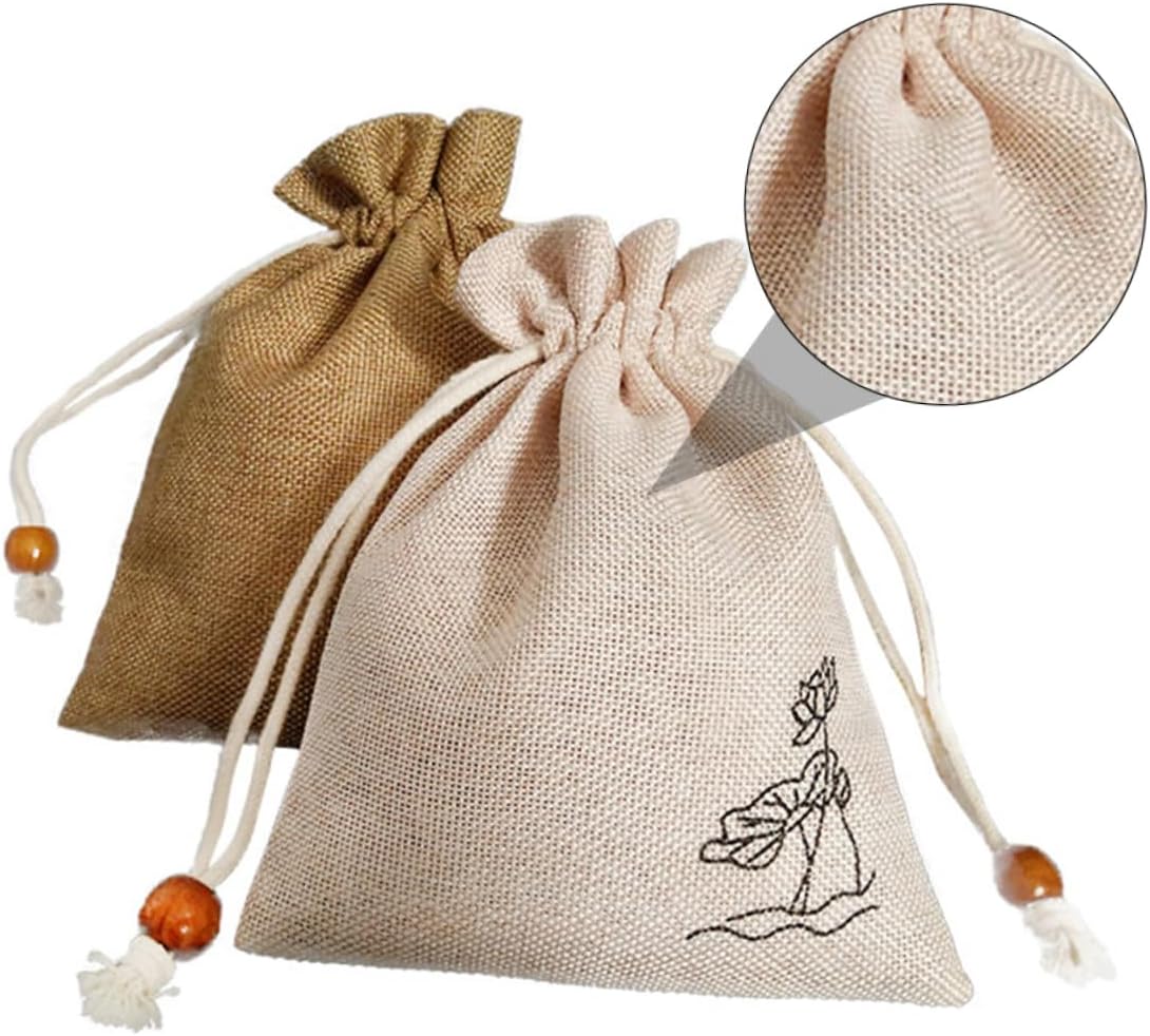 2Pcs Natural Dried Lavender Sachets Cotton Linen Fragrant Sachet Bags for Closets Storage Car Handbags with Aroma and Natural Floral Scents Random Color