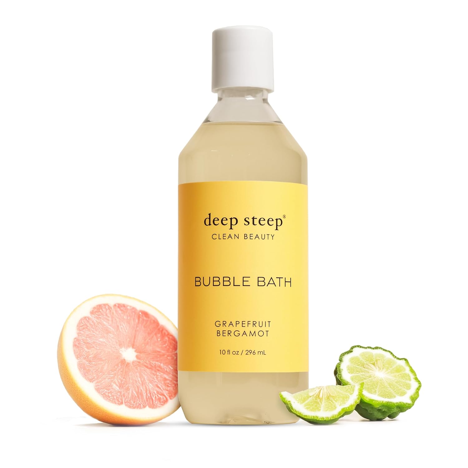 Deep Steep Bubble Bath, Grapefruit Bergamot, 10 oz – Soothing Soak with Shea Butter, Argan Oil, Aloe Vera & Coconut Oil – Vegan, Sulfate-Free, PH-Balanced Clean Beauty