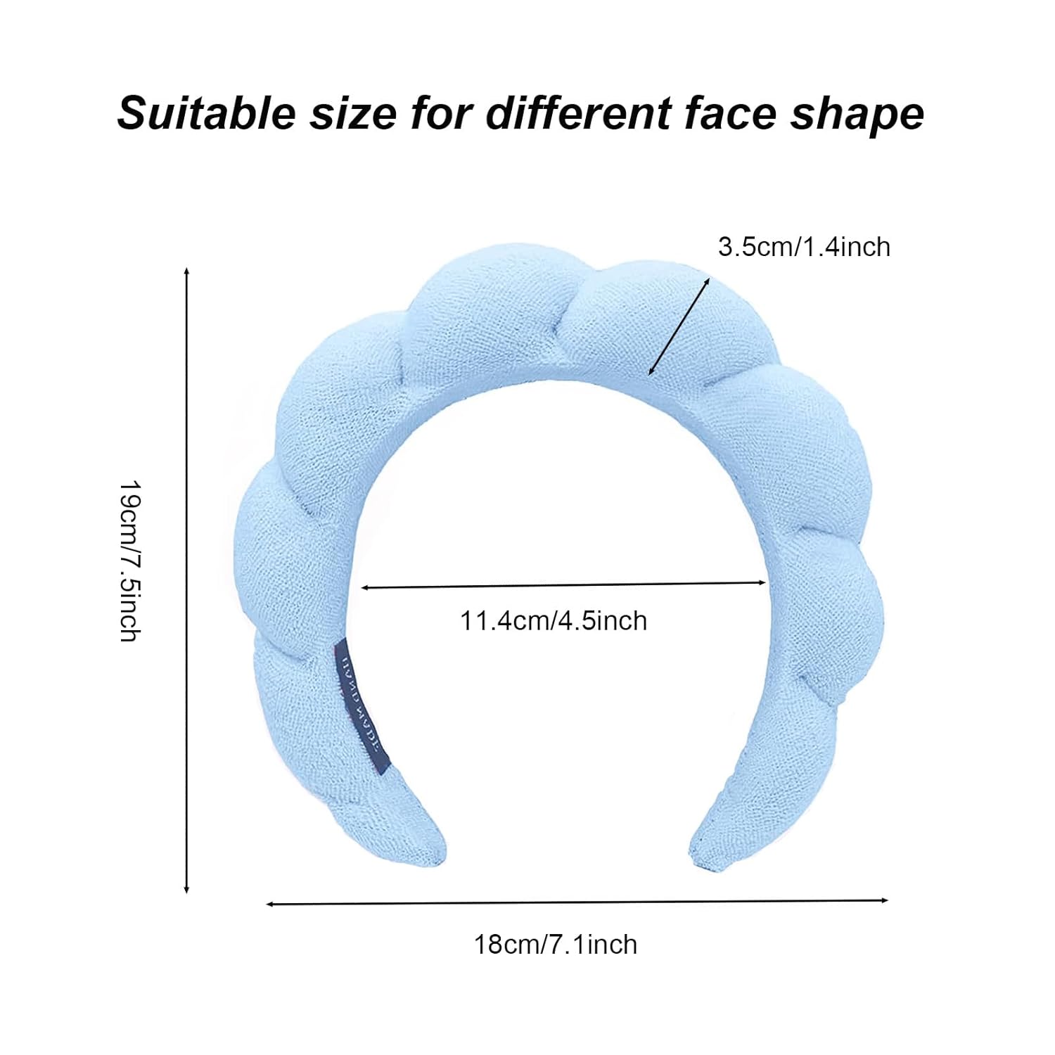Spa Headbands for Washing Face Makeup Skin Care Headband Women Bubble Facial Beauty Headbands Puffy Shower Towel Band Hair Headband