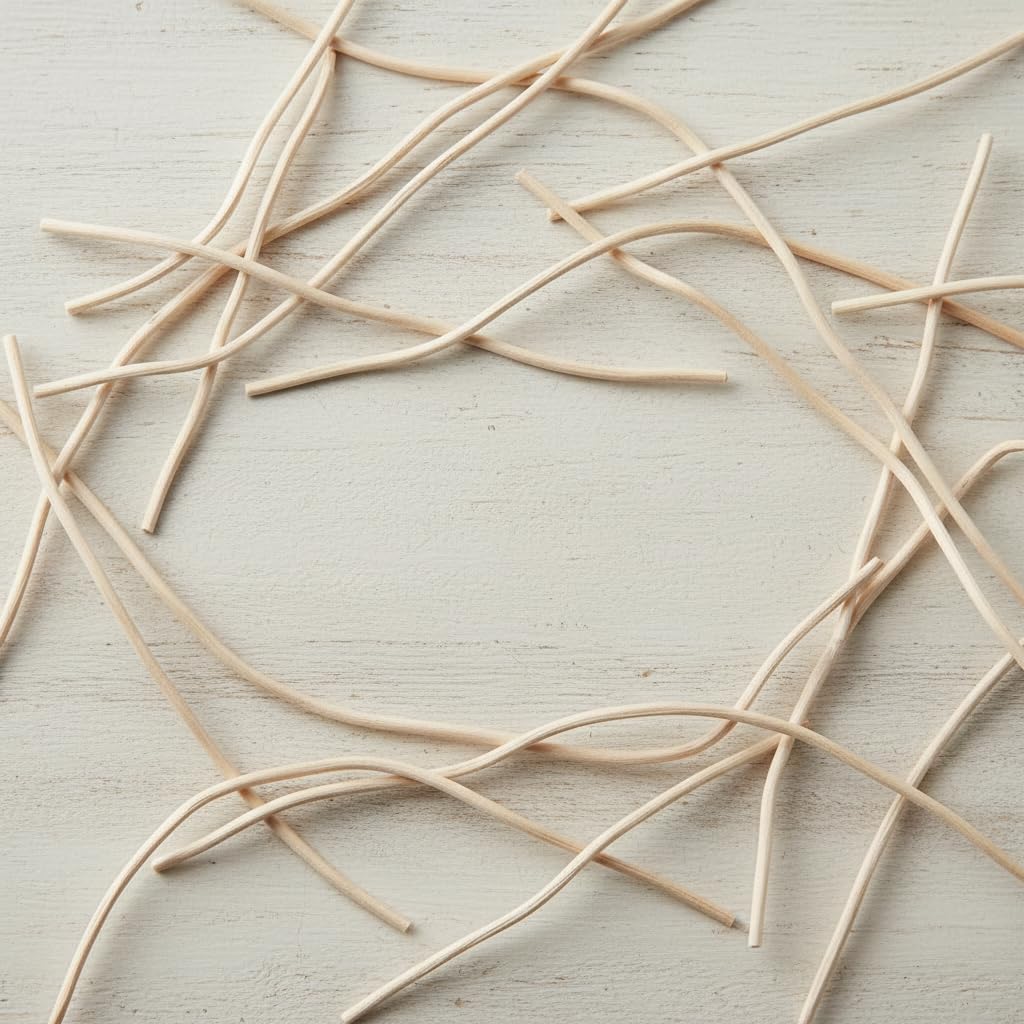 20Pcs Wavy Rattan Reed Diffuser Sticks, Natural Rattan Fragrance Aromatherapy Volatile Replacement Refill Essential Sticks
