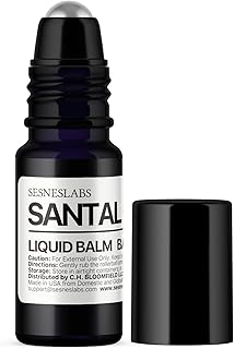 sesneslabs Santal Grass Roll-On, Perfume, Alcohol Free, Olfactive Marker, Niche Scent, Eucalyptus, Papyrus, Cardamom, Sandalwood Essential Oils Blend, Unisex Perfum for Women and Men 10ml/.33 fl Oz