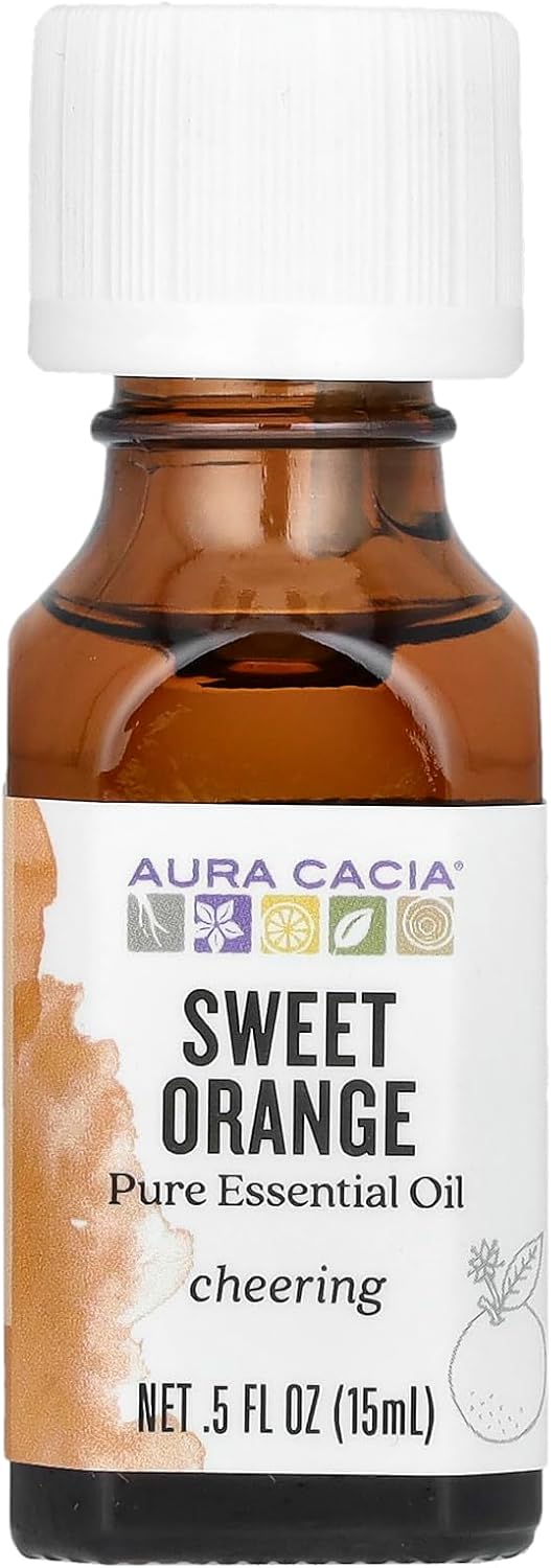 Aura Cacia Essential Oil, Orange Sweet/Citrus Sinensis, 0.5 Ounce