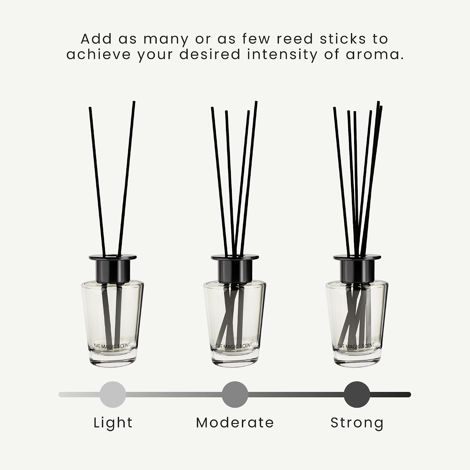 The Magic Scent Mahogany & Teakwood Reed Diffuser for Home - Luxury Scent Diffuser with Premium Fiber Reeds for Lasting Gentle Dispersal - Natural, Toxin-Free Aroma Inspired by Ambercrombie & Fitch