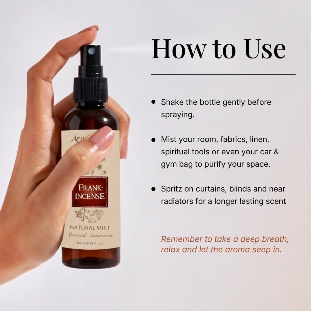 Sacred Mist Gift Set by Aromafume | 3x50ml Natural & non-toxic Air Freshener Sprays for Home, Fabric & Linen Mist | Ideal for deep relaxation, spirituality & rituals