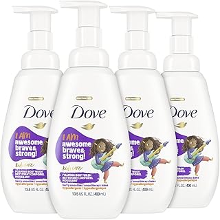 Dove Foaming Body Wash For Kids 4 Count Berry Smoothie Hypoallergenic Skin Care 13.5 oz