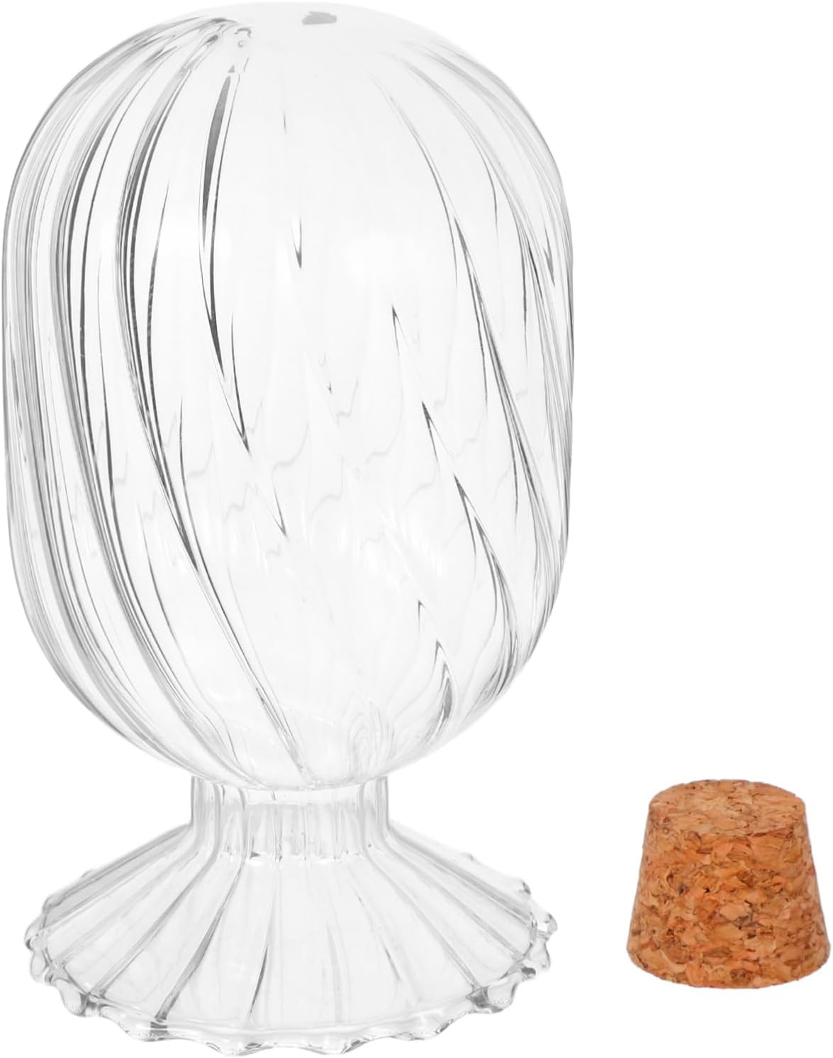 Cabilock Smoke Glass Match Cloche Elegant Decorative Matches Holder with Sealed Lid Clear Glass Storage Jar for Candle Matches Toothpicks Home Decor Easy to Clean Maintain