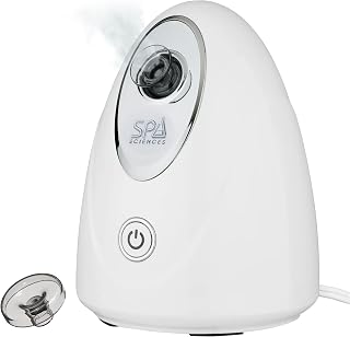 Spa Sciences - CIRRA - Nano Ionic Facial Steamer with UVC Sanitizing Protection, Aromatherapy Function, Detox Pores, and Boost Circulation - Includes an Essential Oil Basket